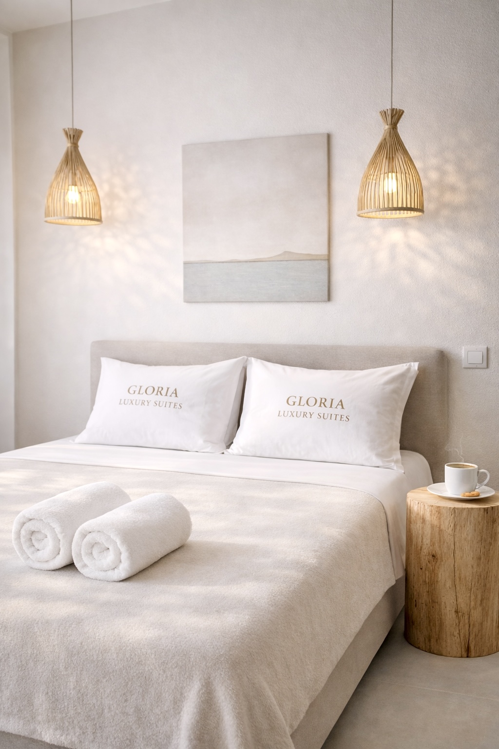 King bed with Gloria luxury pillows